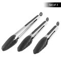 Classic Cuisine Stainless Steel Kitchen Tongs - Set of 3, 3PK 82-KIT1039